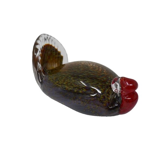 Epiphany Studios Art Glass Turkey Bird Paperweight Sculpture - Picture 2 of 10
